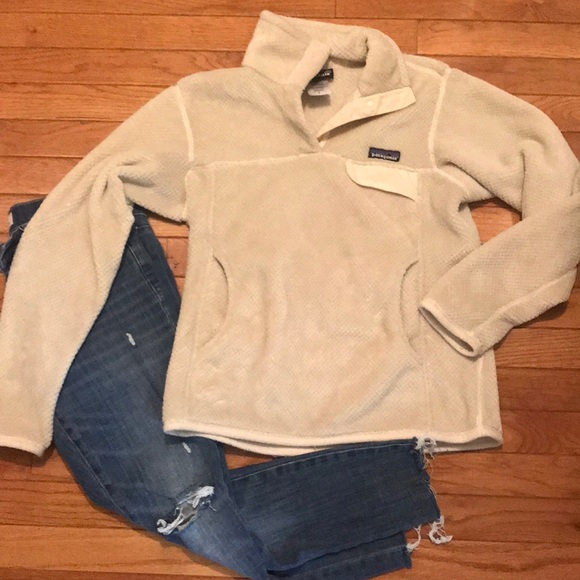 Patagonia Jackets & Blazers - Patagonia cream snap t, size small